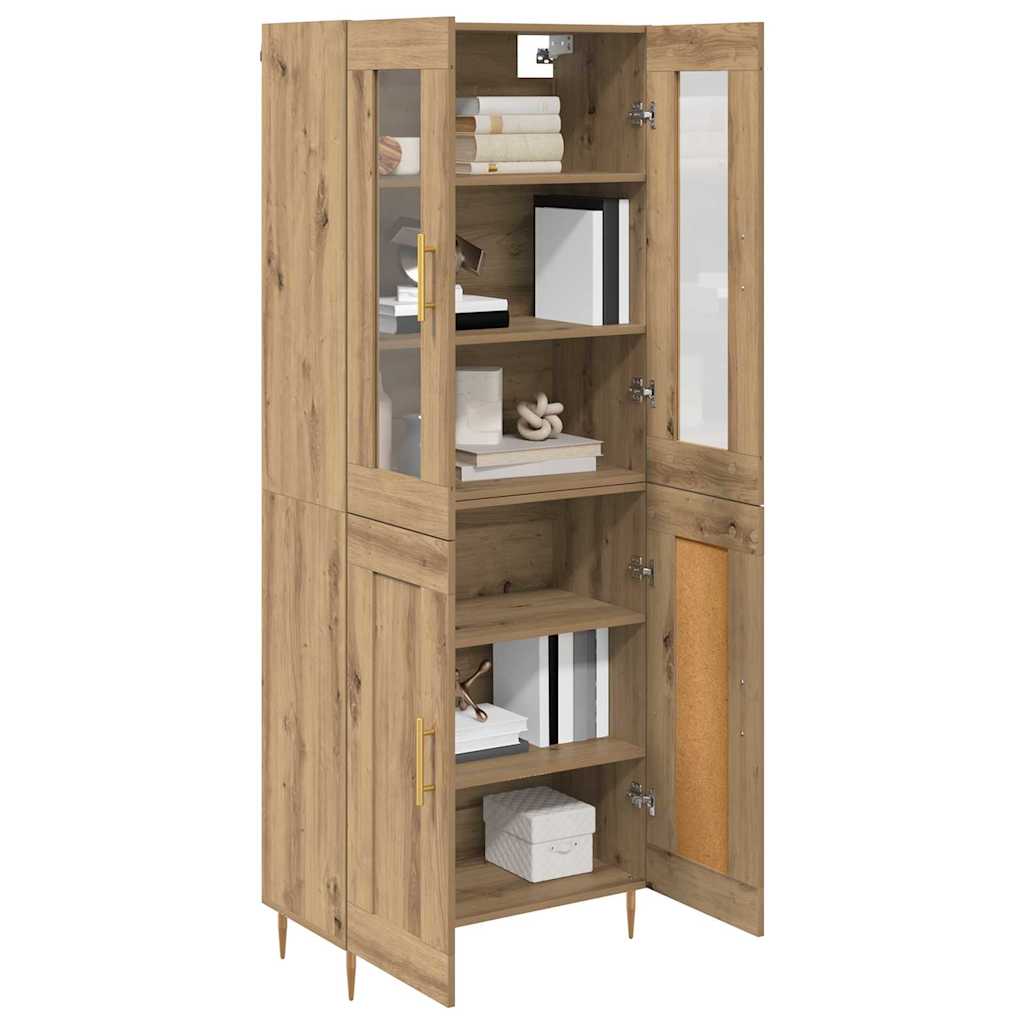 Highboard 2 pcs Umjetnički hrast Konstruirano drvo