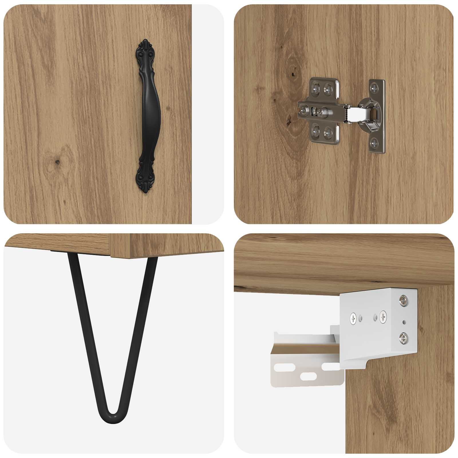 Highboard 2 pcs Umjetnički hrast Konstruirano drvo