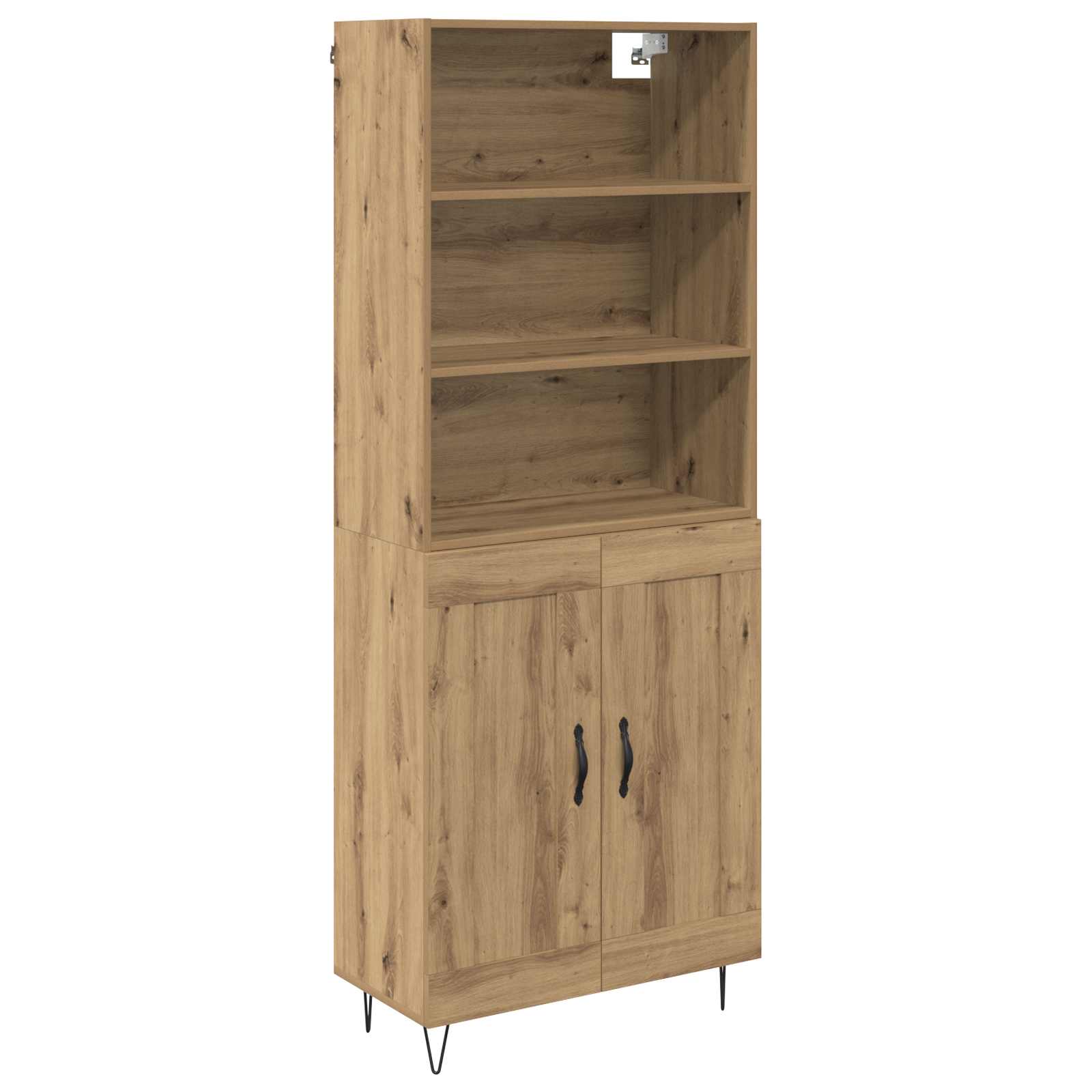 Highboard 2 pcs Umjetnički hrast Konstruirano drvo