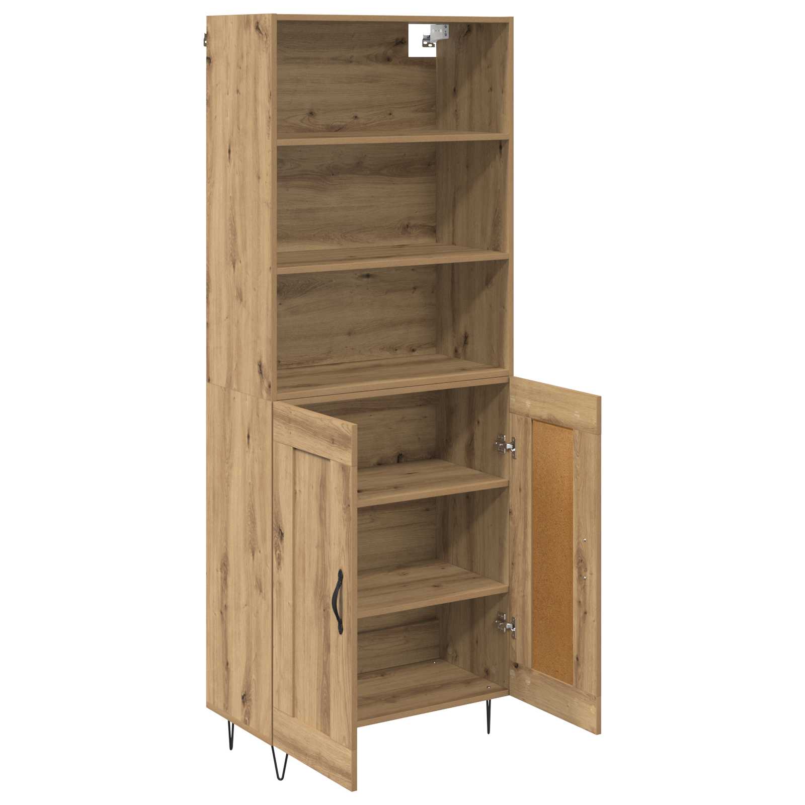 Highboard 2 pcs Umjetnički hrast Konstruirano drvo