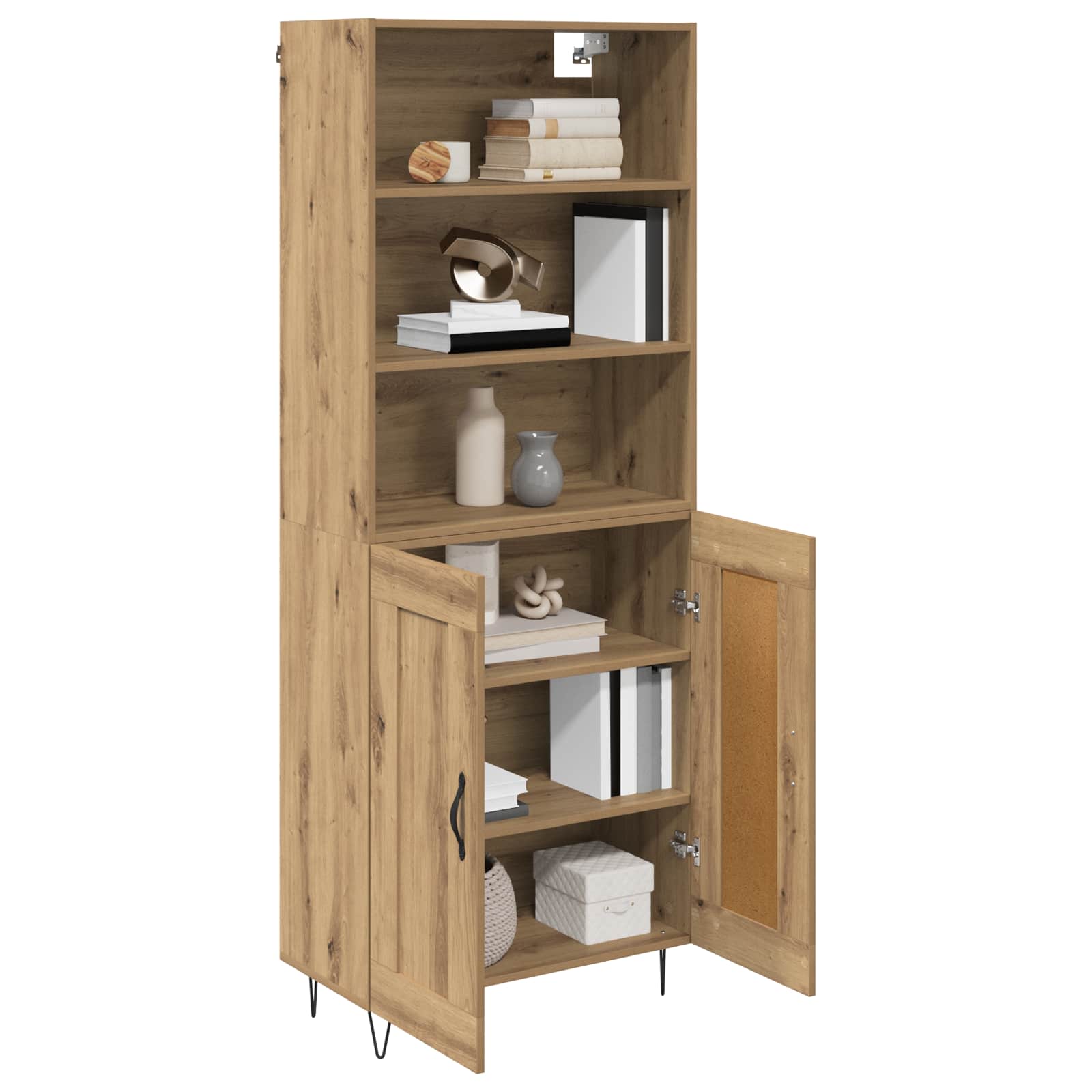 Highboard 2 pcs Umjetnički hrast Konstruirano drvo