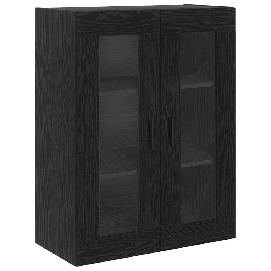 Highboard 2 pcs Crni hrast Konstruirano drvo