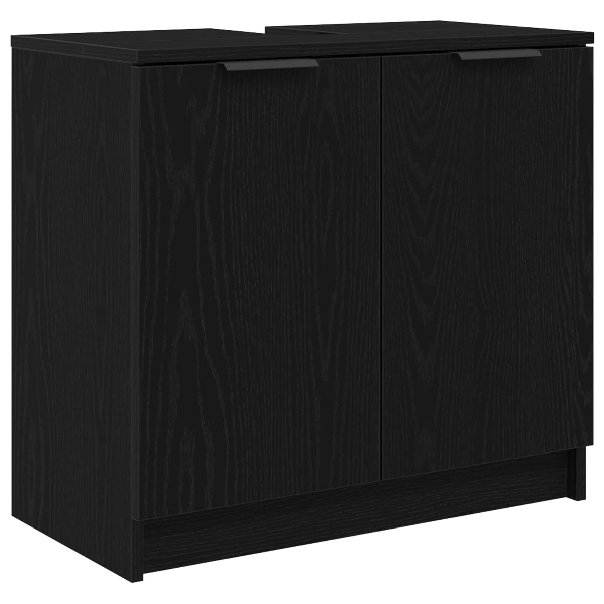 Set namještaja za kupaonicu 3 kom. Crni hrast Crna 64,5 x 33,5 x 59 cm