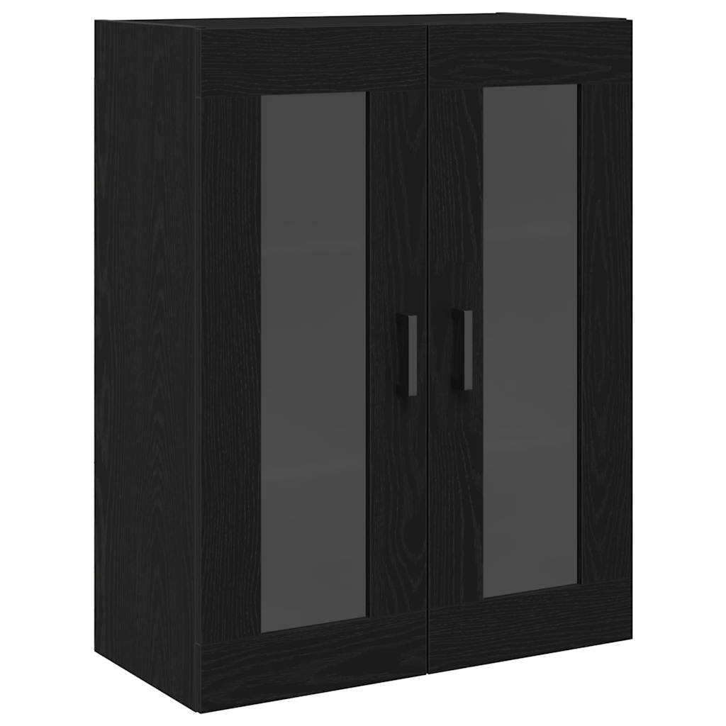 Highboard 2 pcs Crni hrast Konstruirano drvo