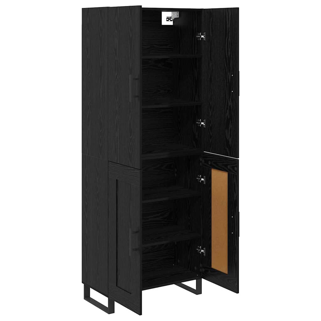 Highboard 2 pcs Crni hrast 69,5 x 34 x 180 cm