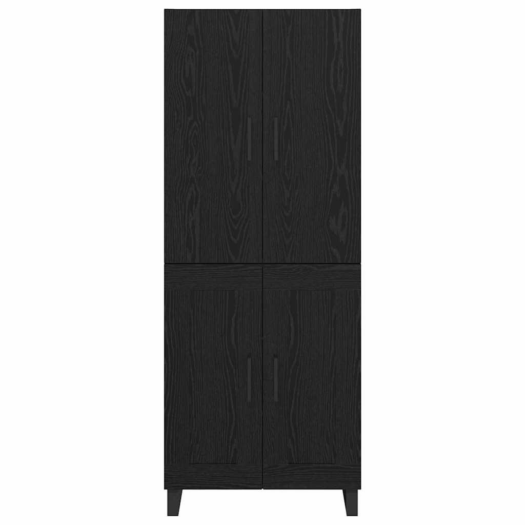 Highboard 2 pcs Crni hrast 69,5 x 34 x 180 cm