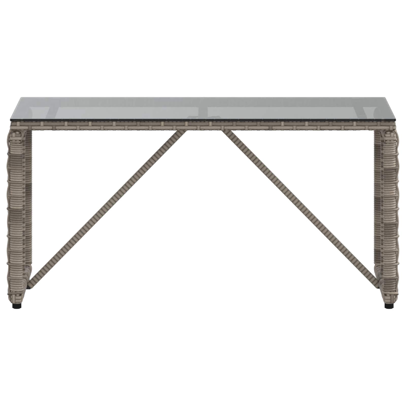 Vanjski stol Siva i crna 80 x 40 x 40 cm PE Rattan i Staklo