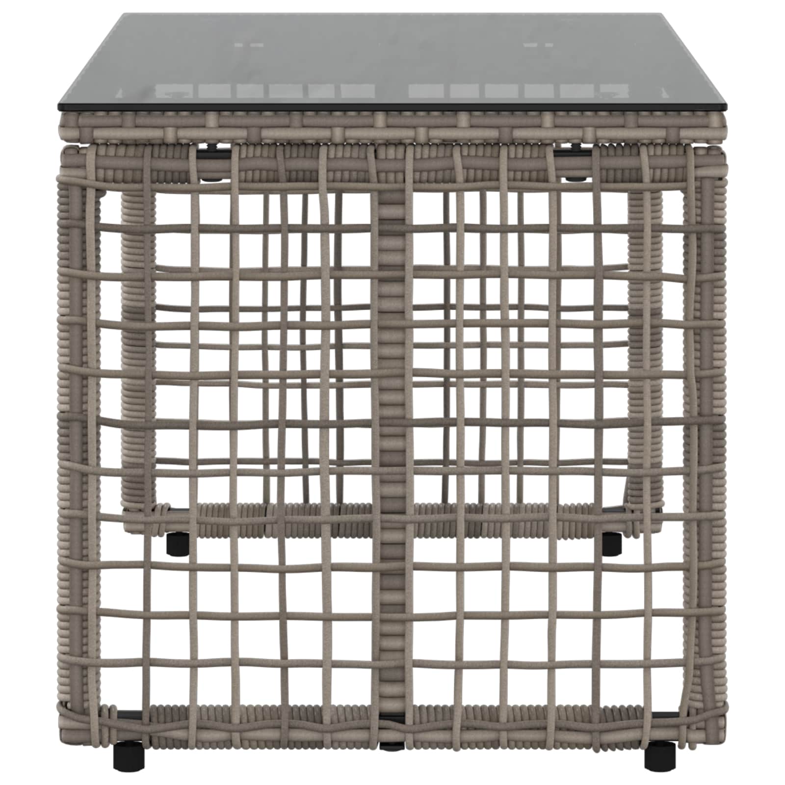 Vanjski stol Siva i crna 80 x 40 x 40 cm PE Rattan i Staklo