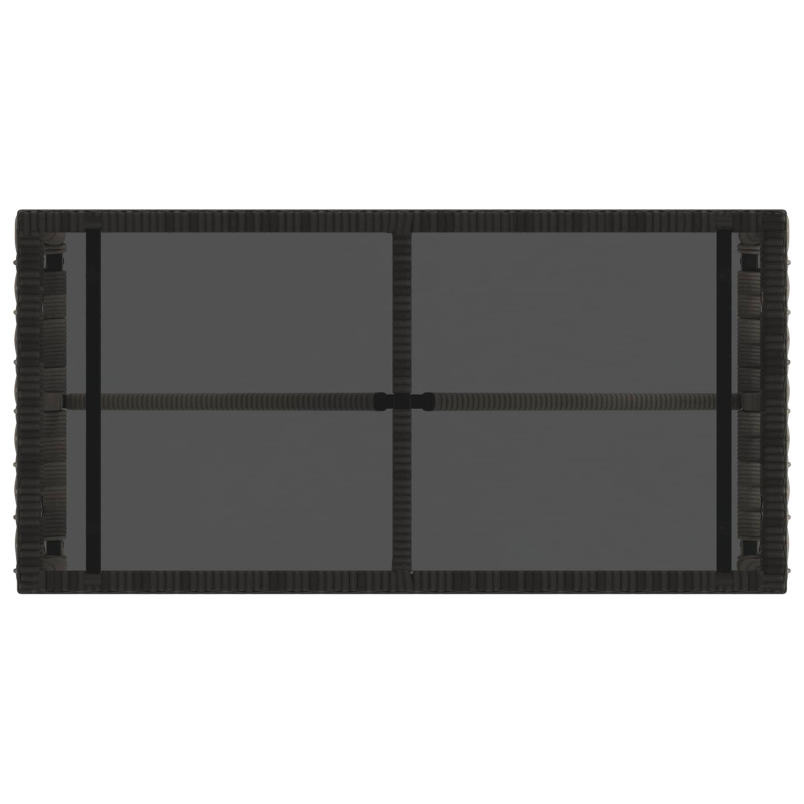 Vanjski stol Siva i crna 80 x 40 x 40 cm PE Rattan i Staklo