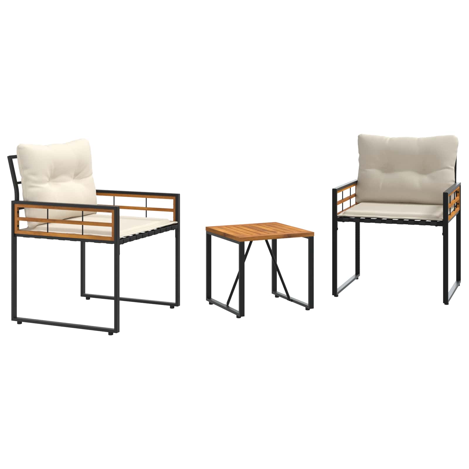 Set vanjskog namještaja s jastukom 3 pcs Krema