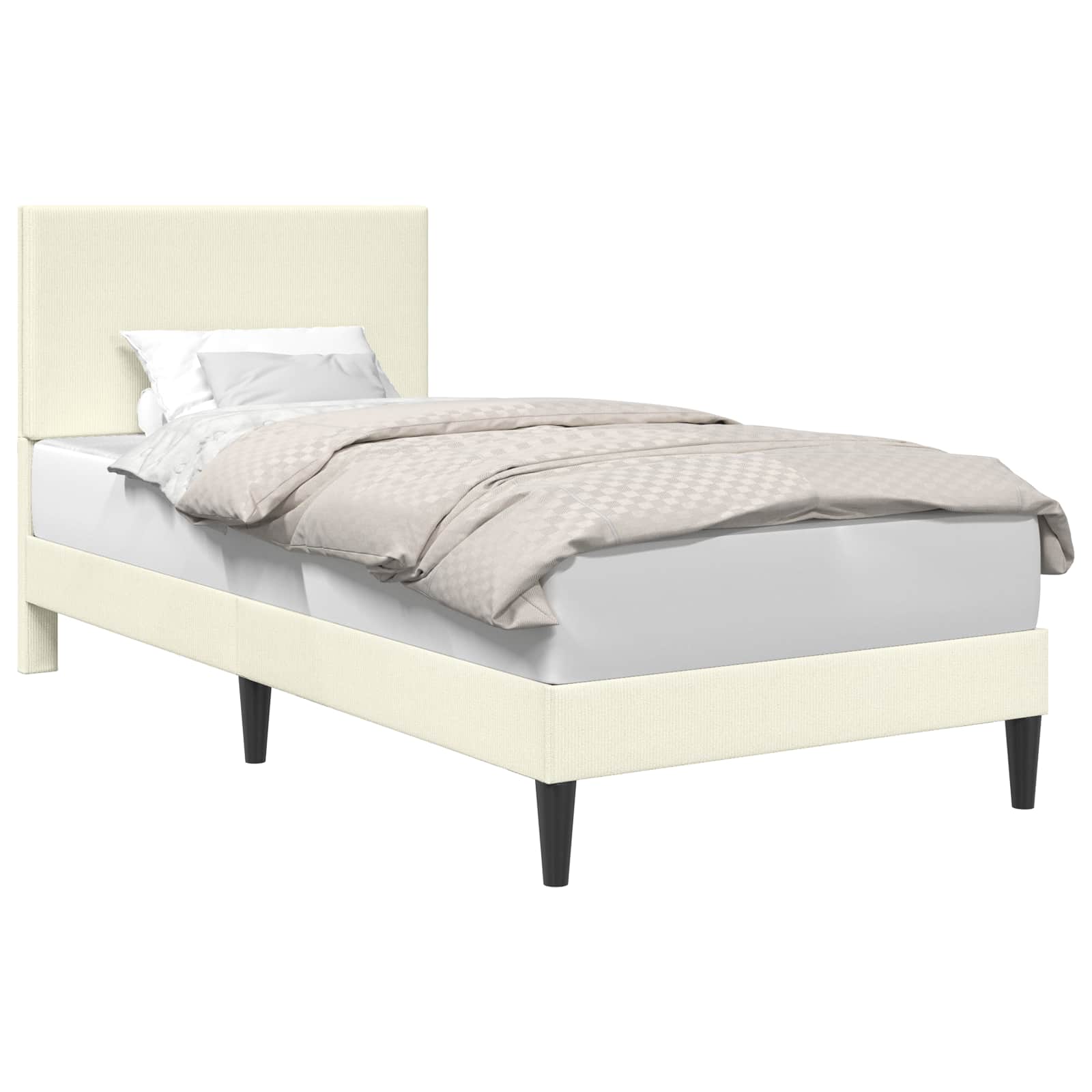 Krevetna konstrukcija Krem 90 x 190 cm Kordura tekstil