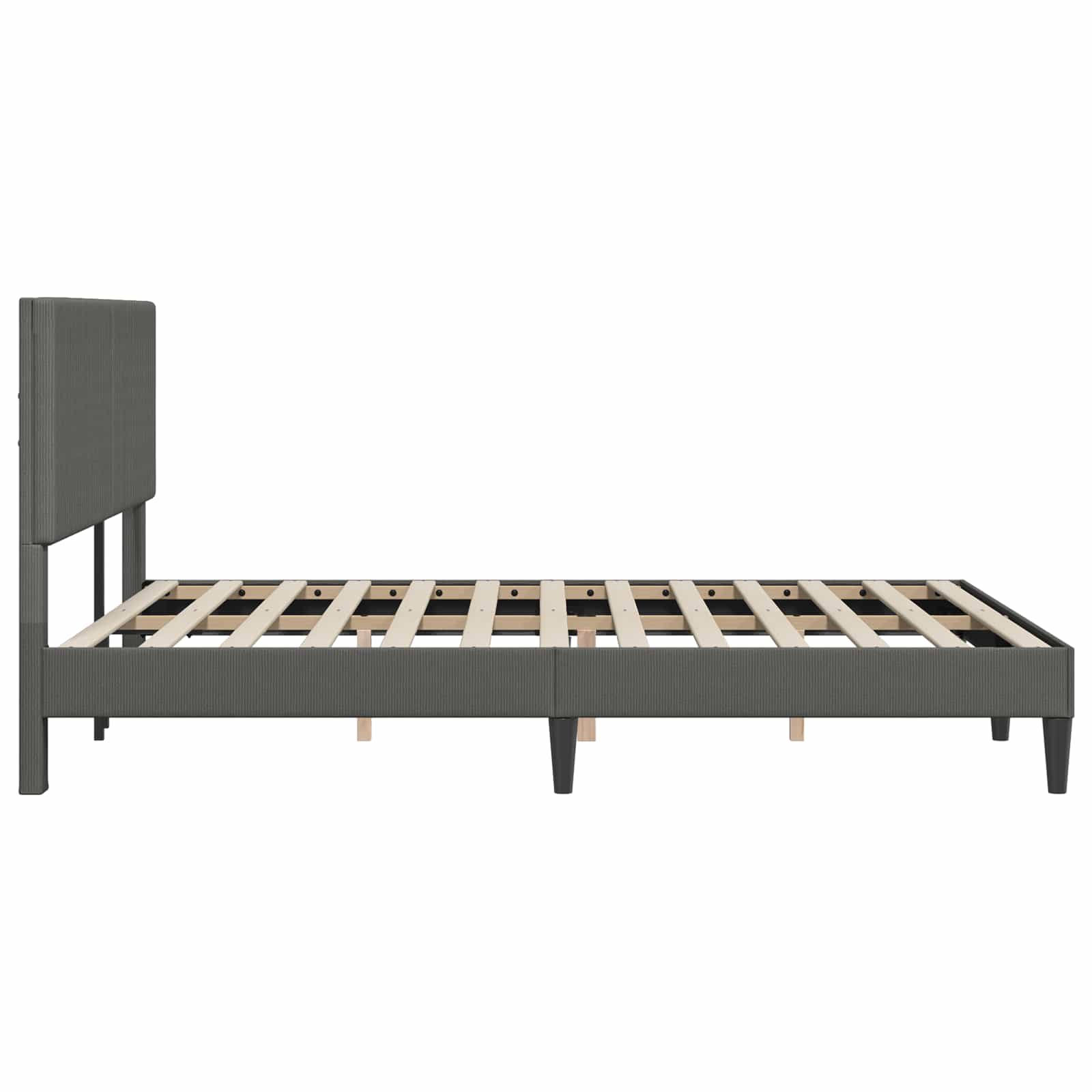 Krevetna konstrukcija Tamnosiva 140 x 190 cm Kordura tekstil