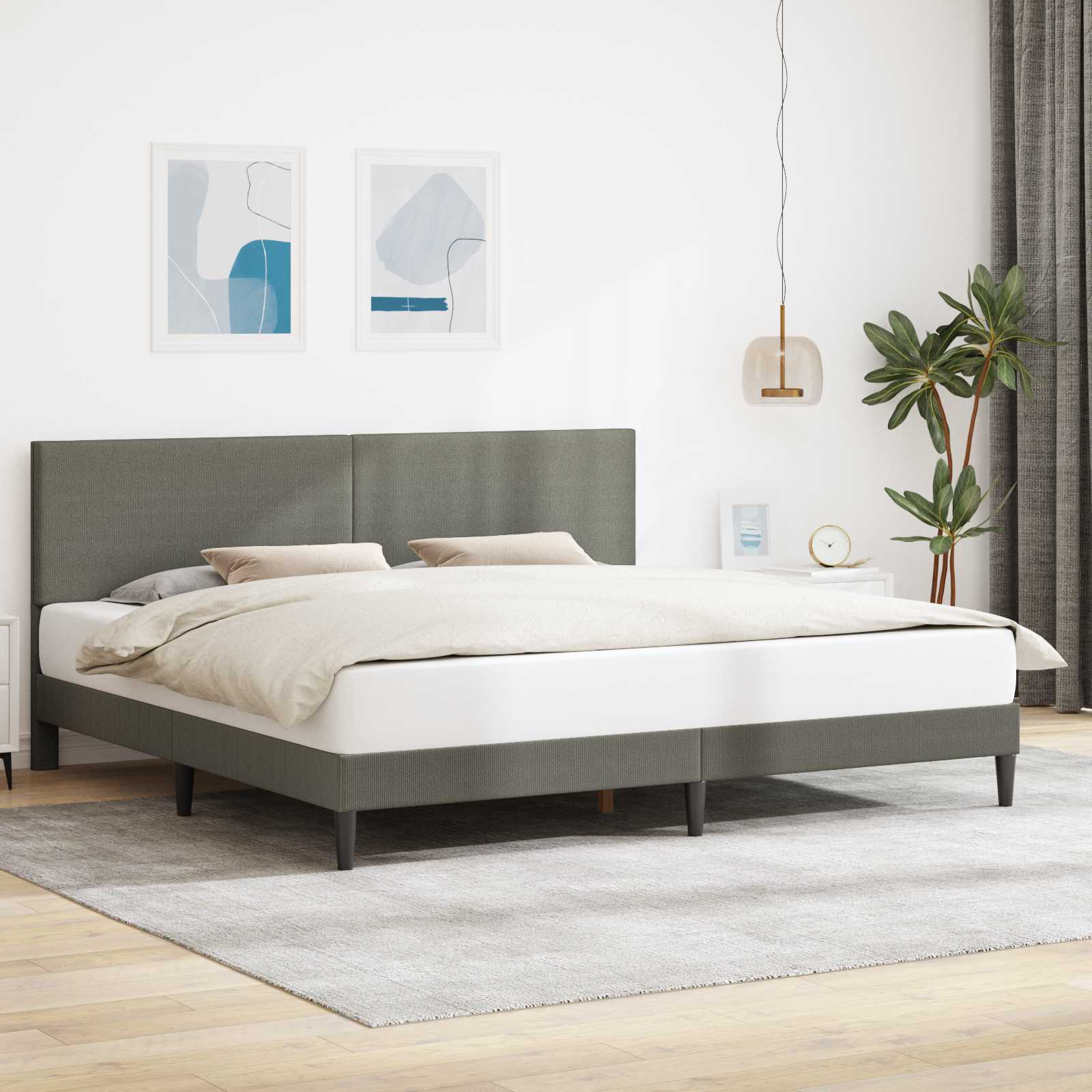 Krevetna konstrukcija Svjetlosiva 180 x 200 cm Kordura tekstil