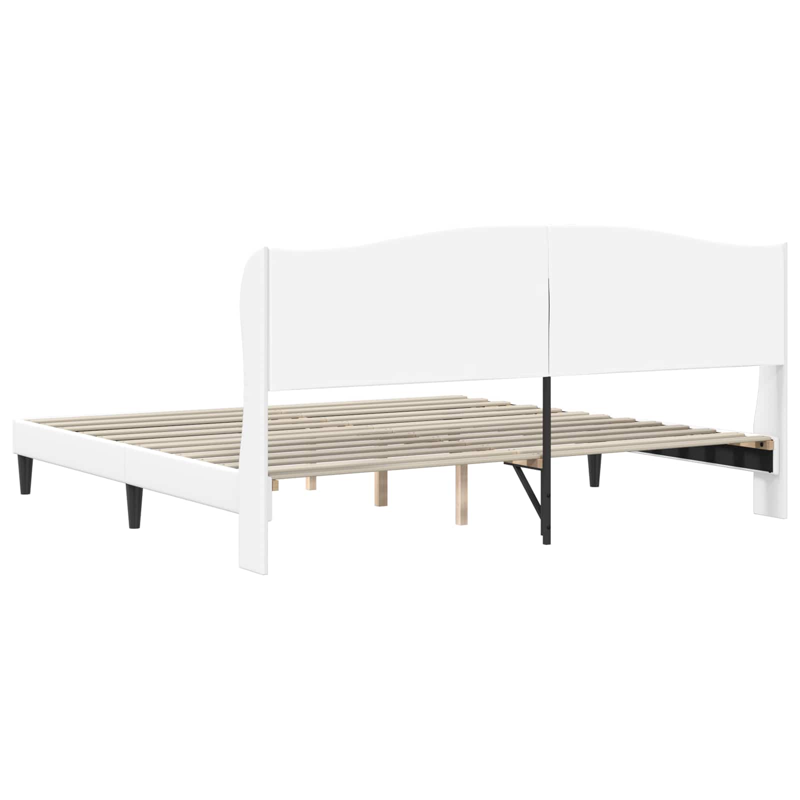 Krevetna konstrukcija Bijela 200 x 200 cm Umjetna koža