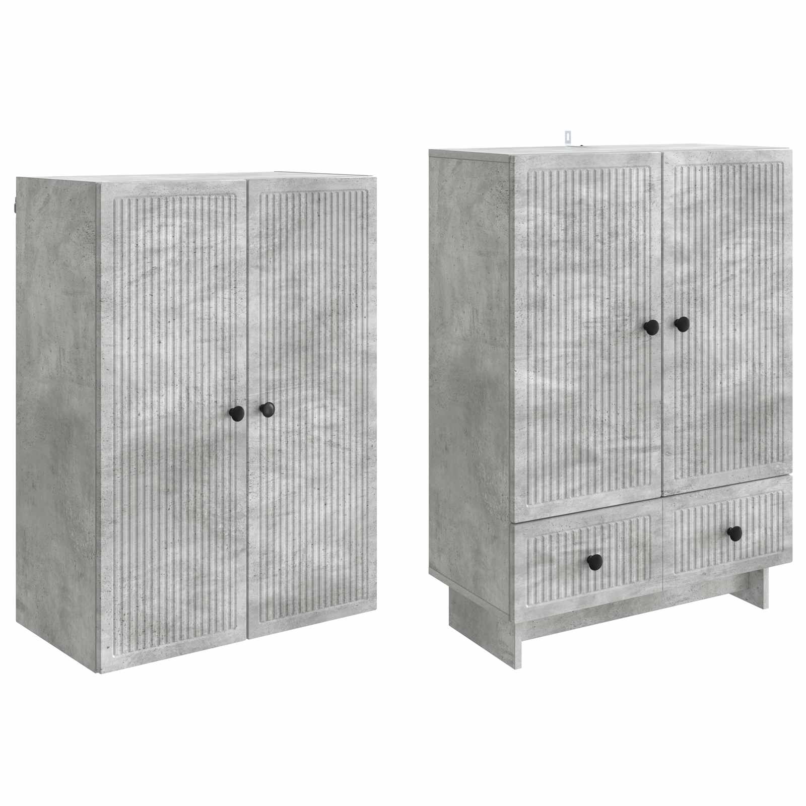 Set ormara 2 pcs Betonska siva 66 x 34,5 x 95 cm