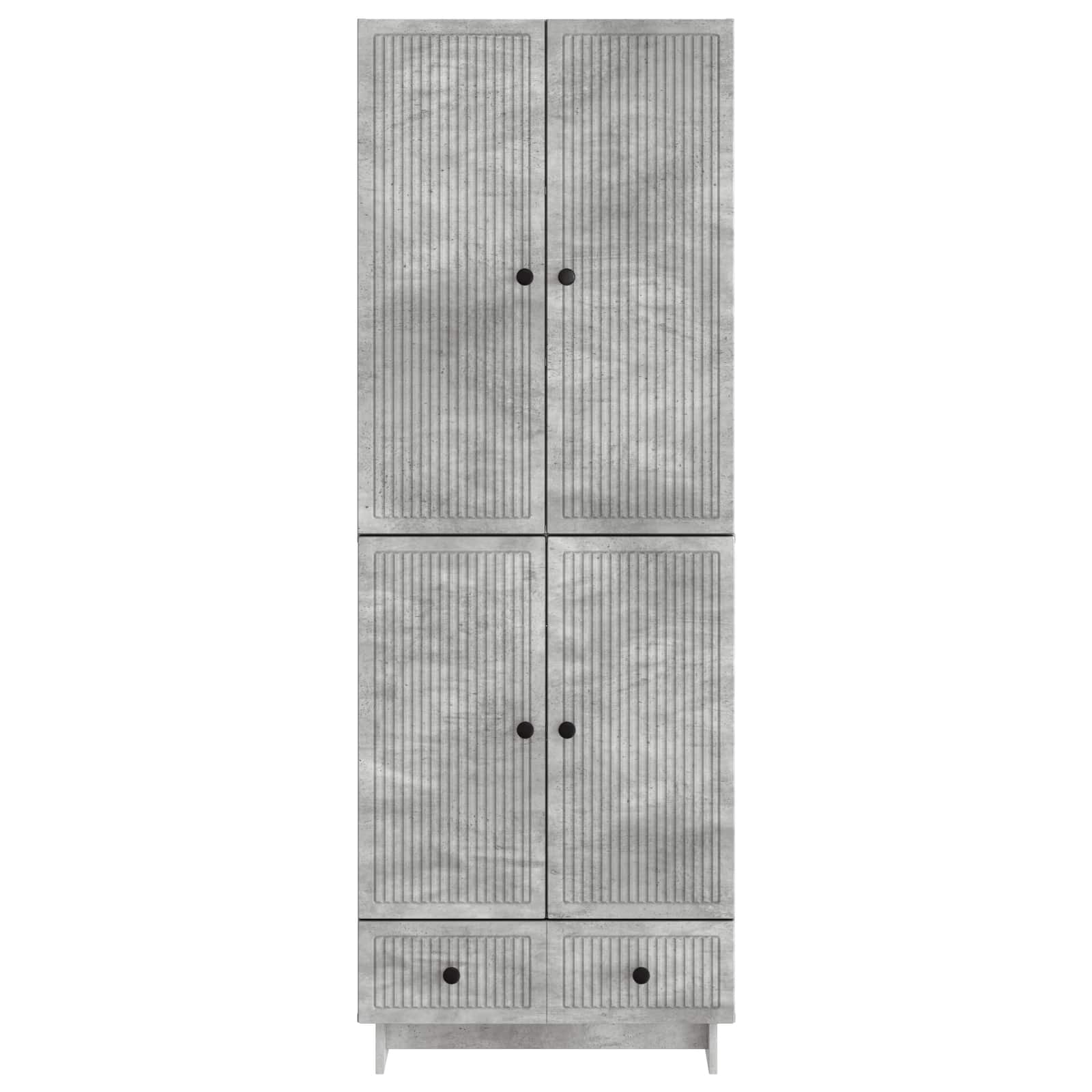 Set ormara 2 pcs Betonska siva 66 x 34,5 x 95 cm