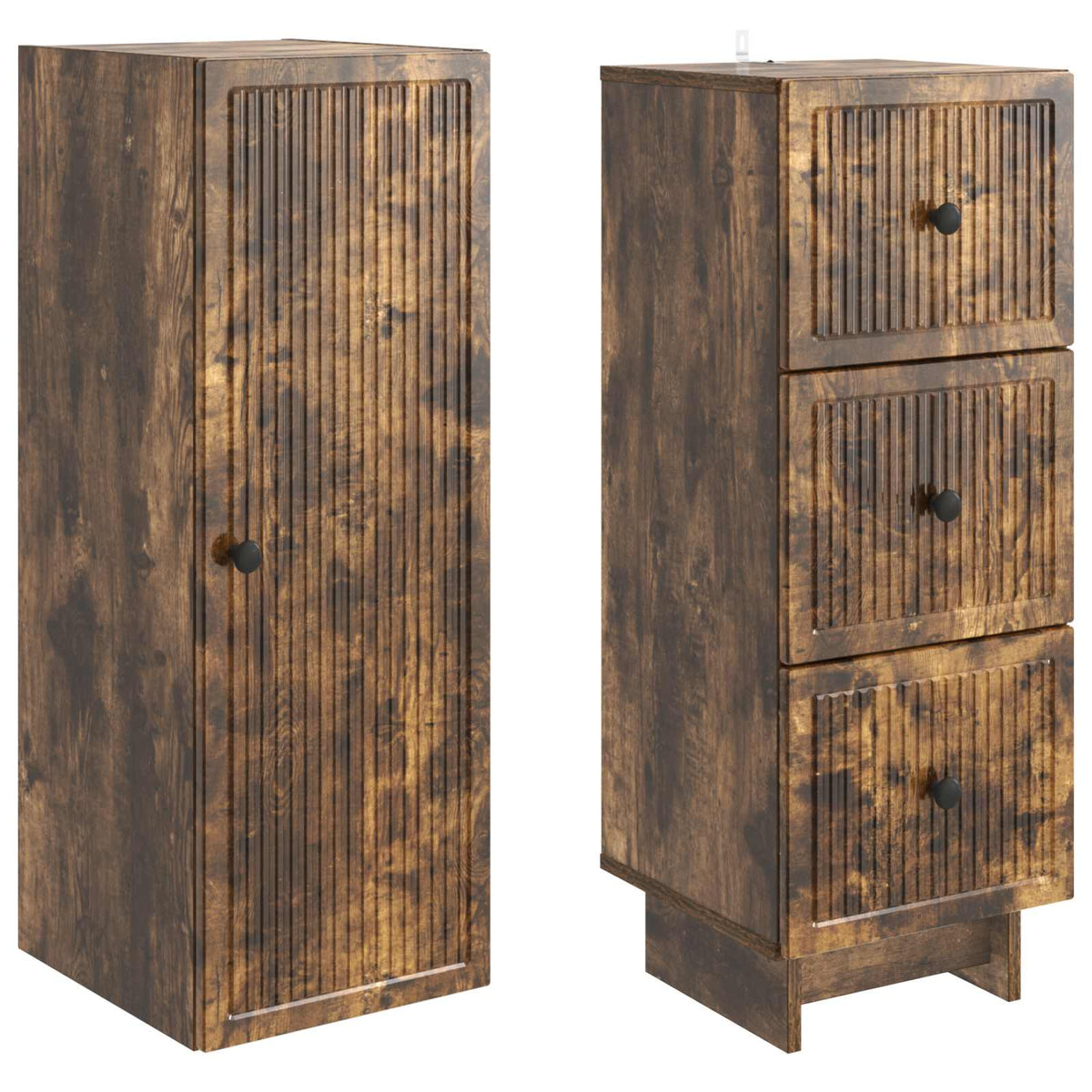 Set ormara 2 kom. Konstruirano drvo Smeđa 33 x 34,5 x 90 cm