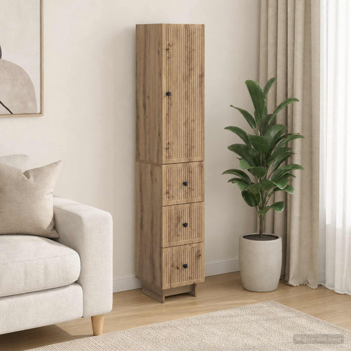 Set ormara 2 kom. Konstruirano drvo Smeđa 33 x 34,5 x 90 cm