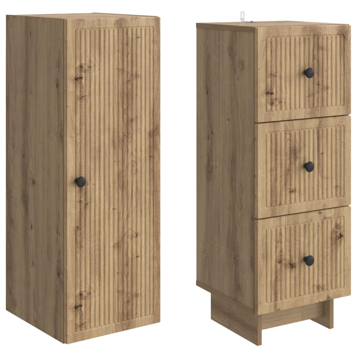 Set ormara 2 kom. Konstruirano drvo Smeđa 33 x 34,5 x 90 cm