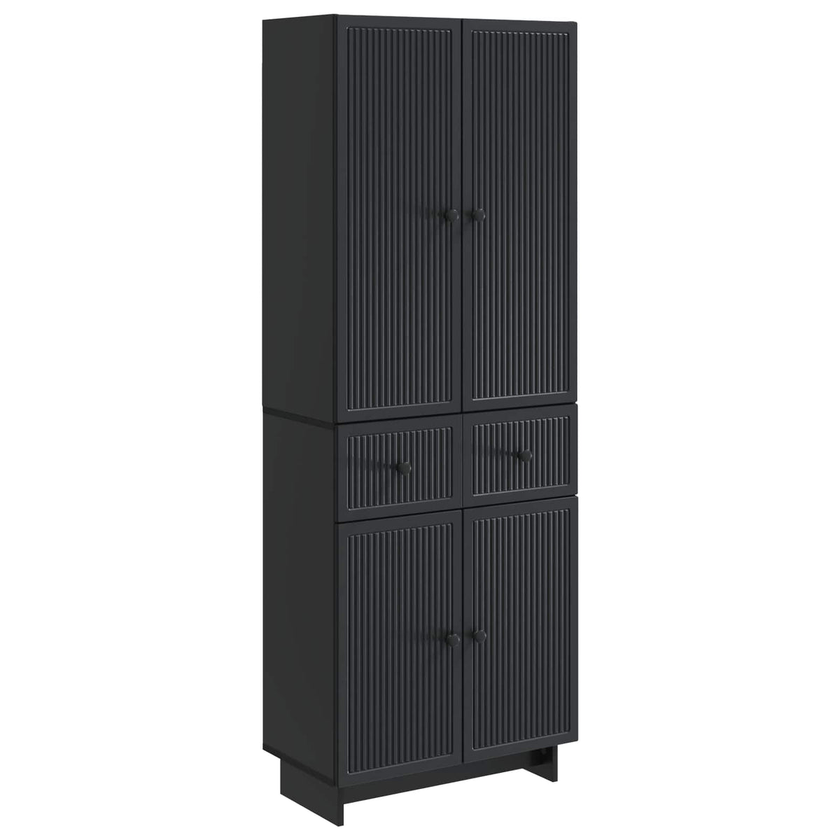 Set ormara 2 kom. Konstruirano drvo Crna 66 x 34,5 x 90 cm