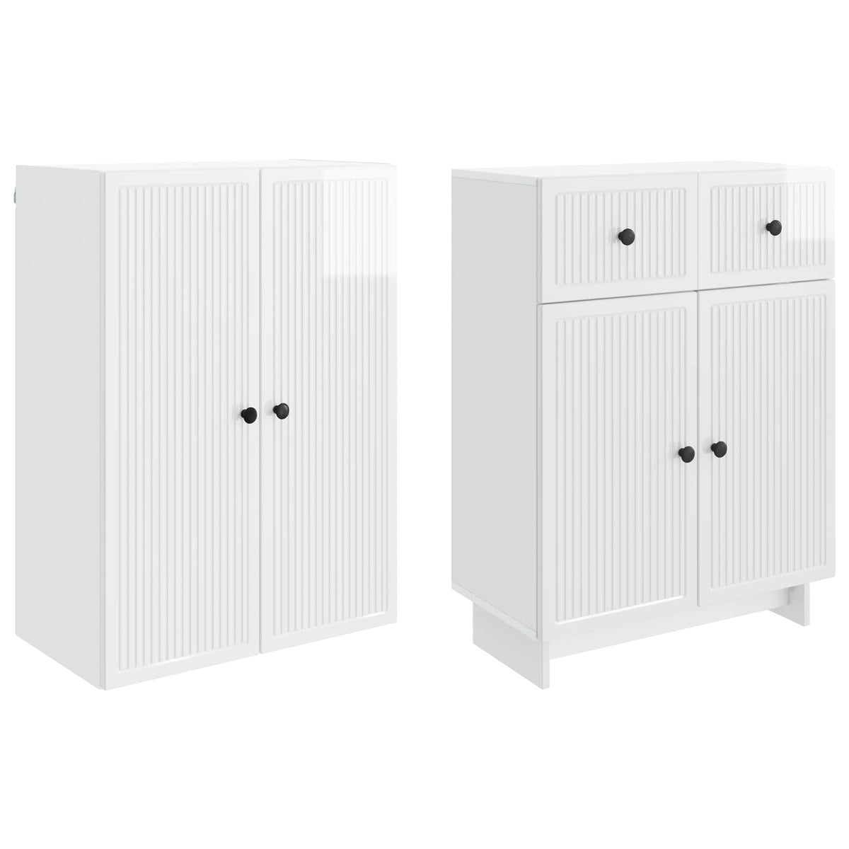 Set ormara 2 kom. Konstruirano drvo Bijela 66 x 34,5 x 90 cm