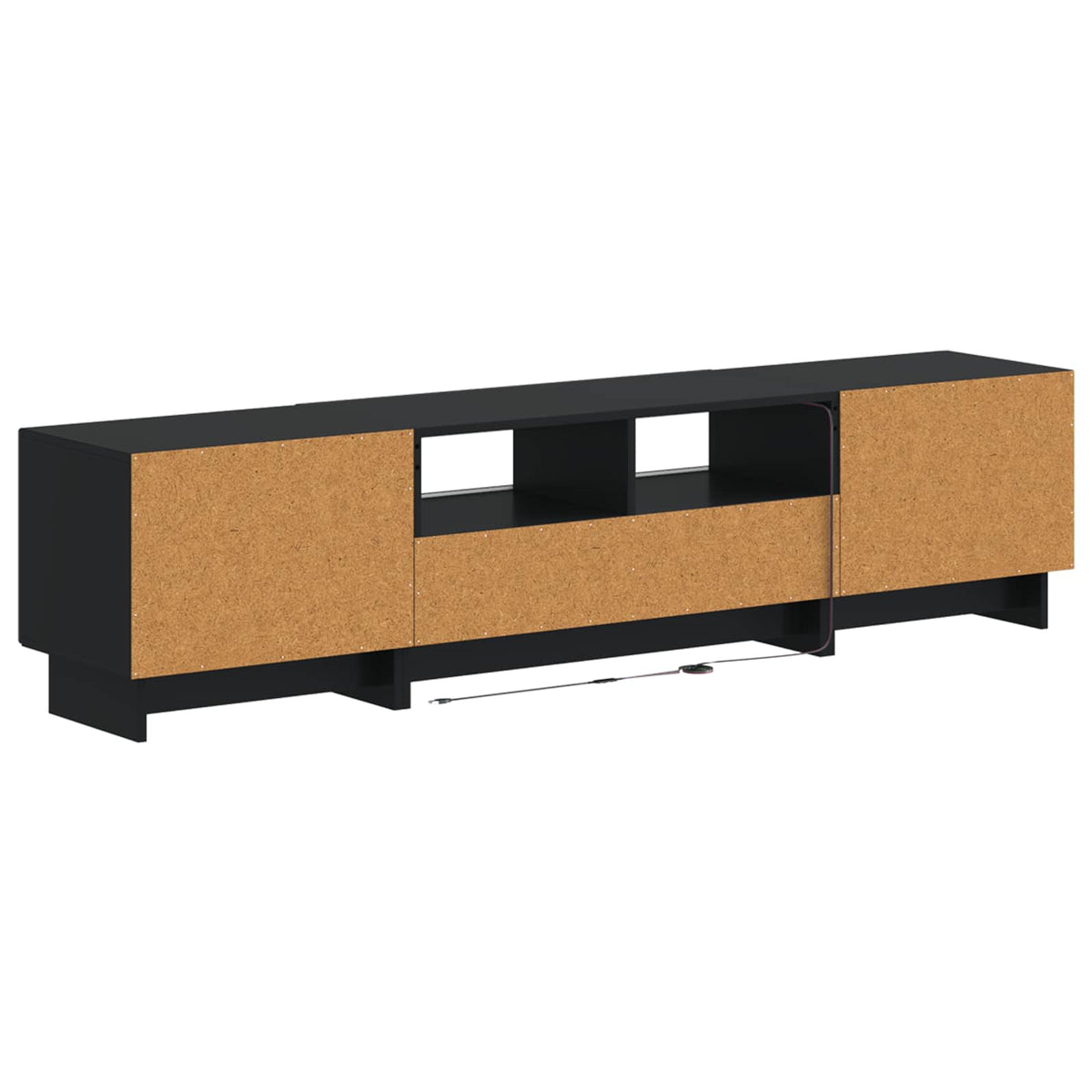 5-dijelni LED TV ormarić Crna Konstruirano drvo 81 x 35 x 43 cm