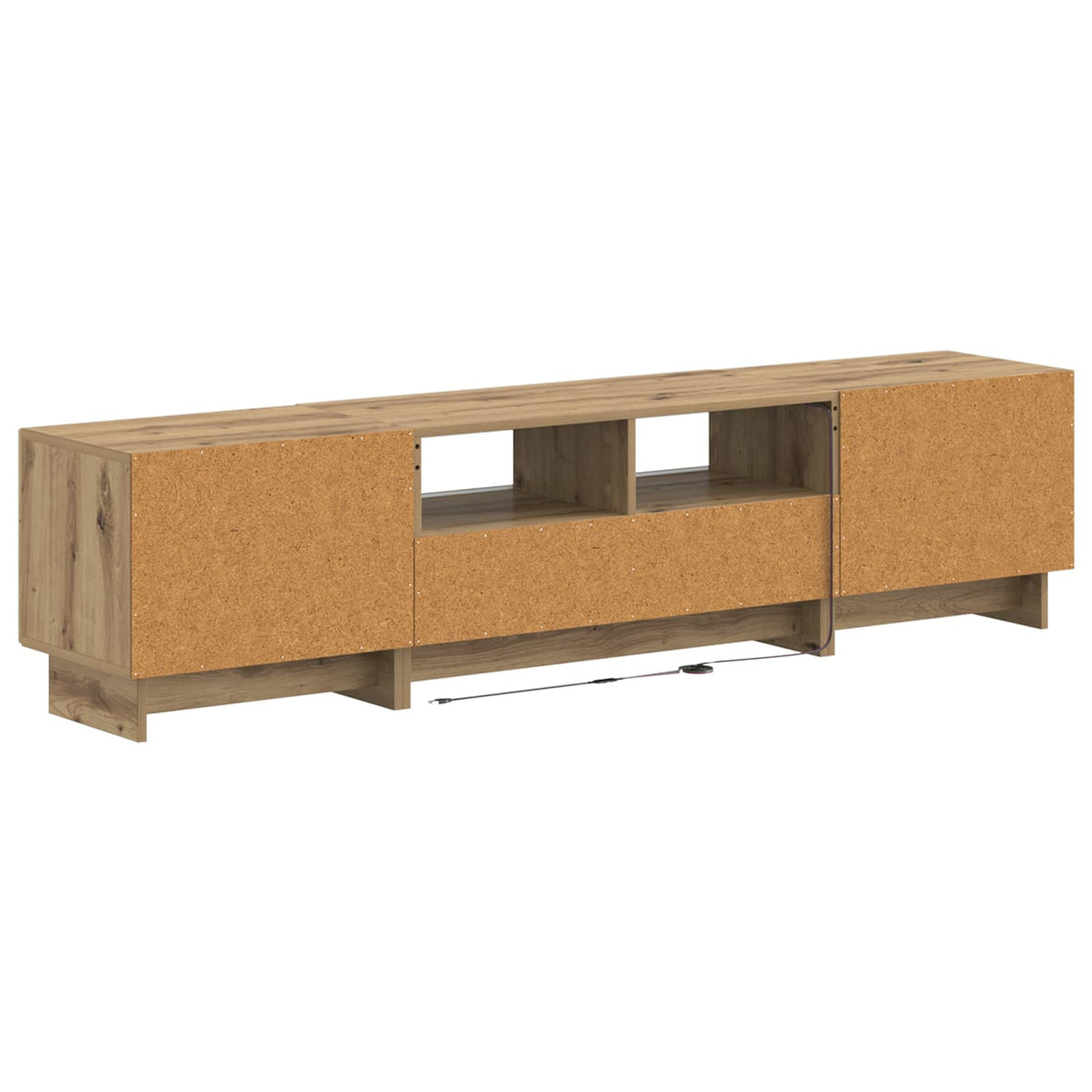 5-dijelni LED TV ormarić Hrast artisan Konstruirano drvo Siva 81 x 35 x 43 cm