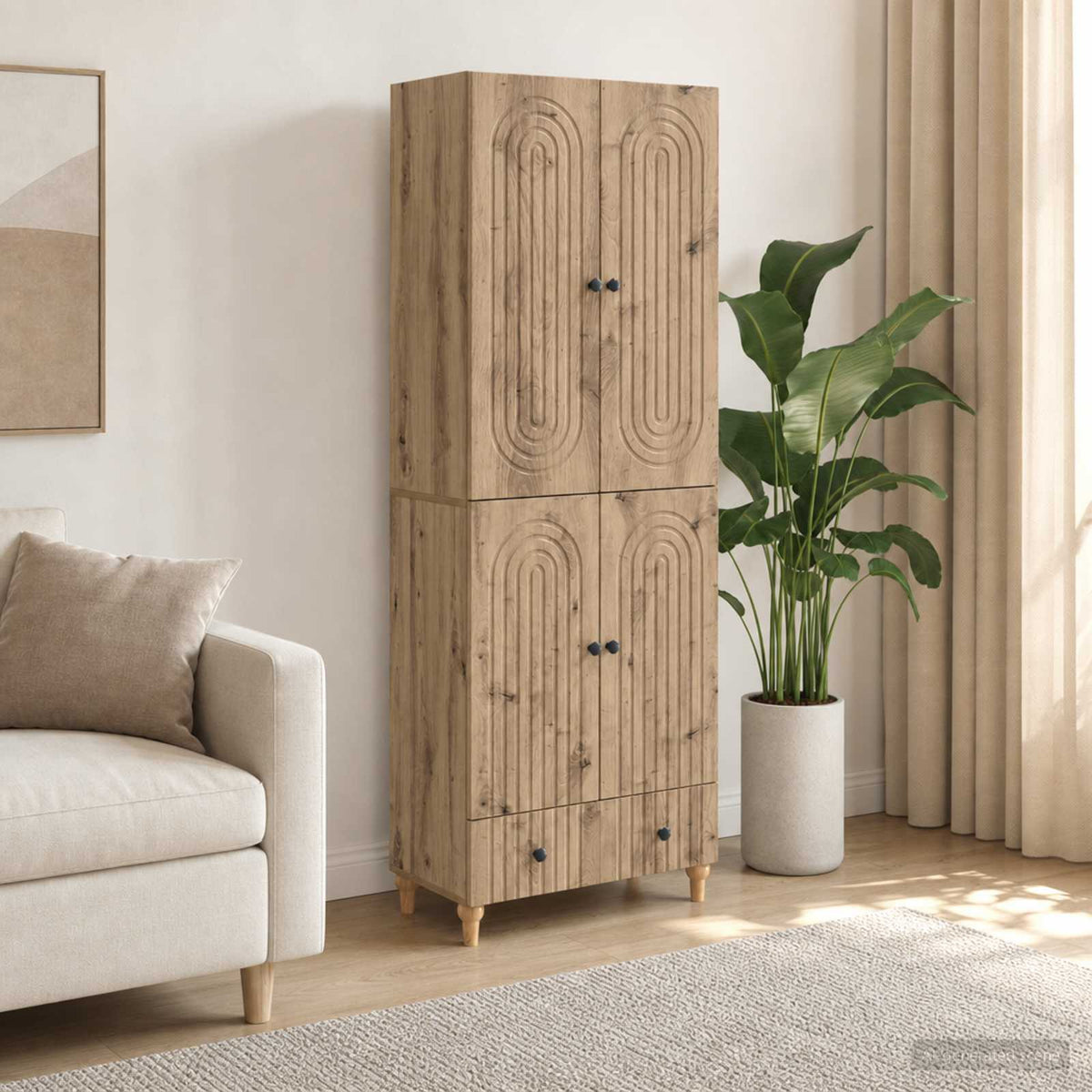 Set ormara 2 kom. Konstruirano drvo Smeđa 66 x 34,5 x 95 cm