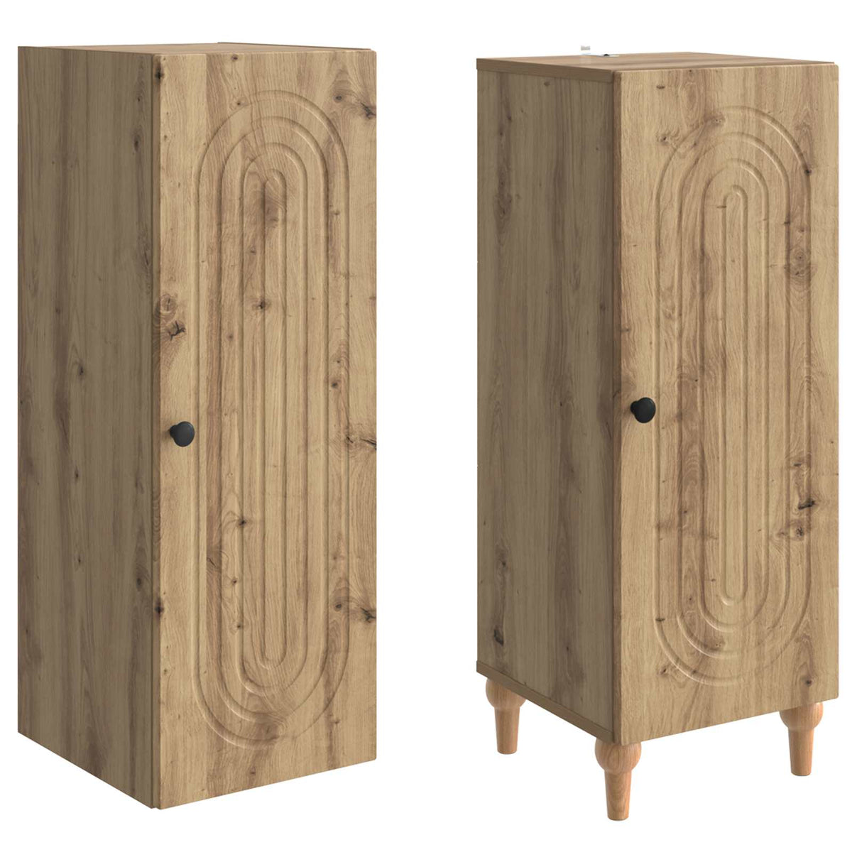 Set ormara 2 kom. Hrast artisan Konstruirano drvo Smeđa 33 x 34,5 x 90 cm