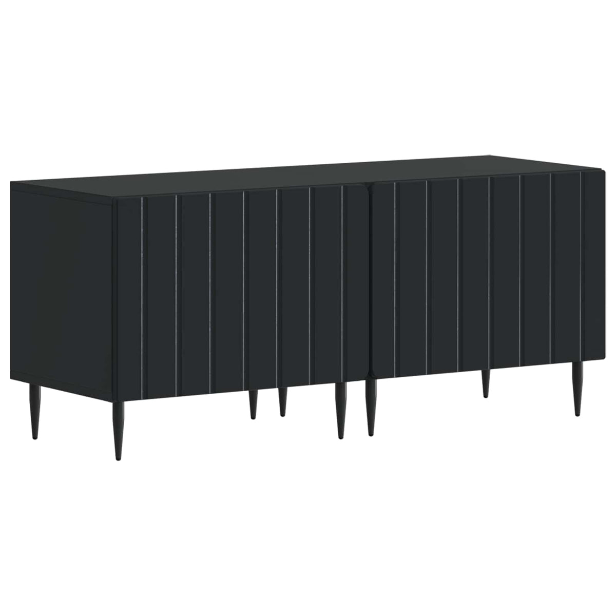 3-dijelni LED TV kabinet ZWOLLE Crna Konstruirano drvo