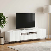 3-dijelni LED TV kabinet ZWOLLE Bijela visokog sjaja