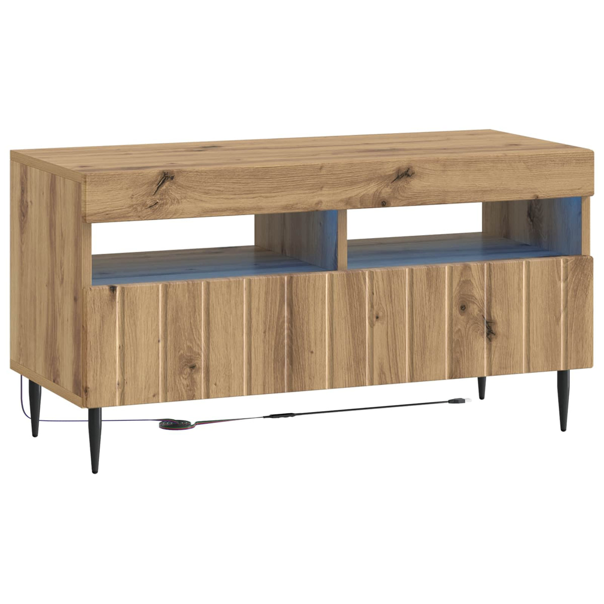 3-dijelni LED TV kabinet ZWOLLE Hrast artisan Konstruirano drvo