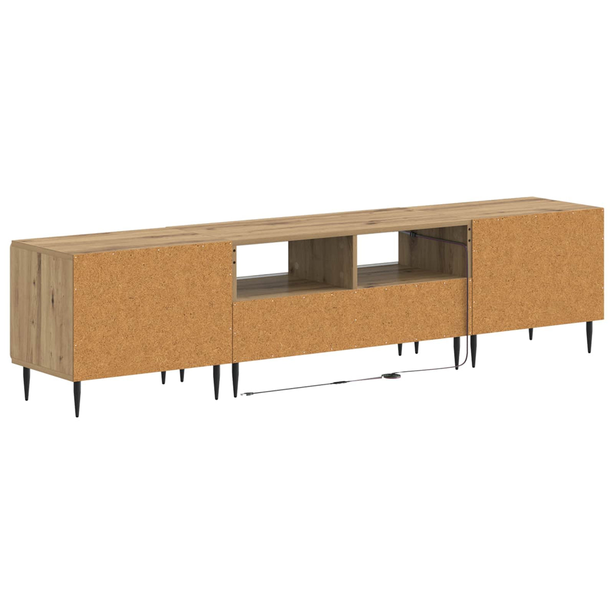 3-dijelni LED TV kabinet ZWOLLE Hrast artisan Konstruirano drvo