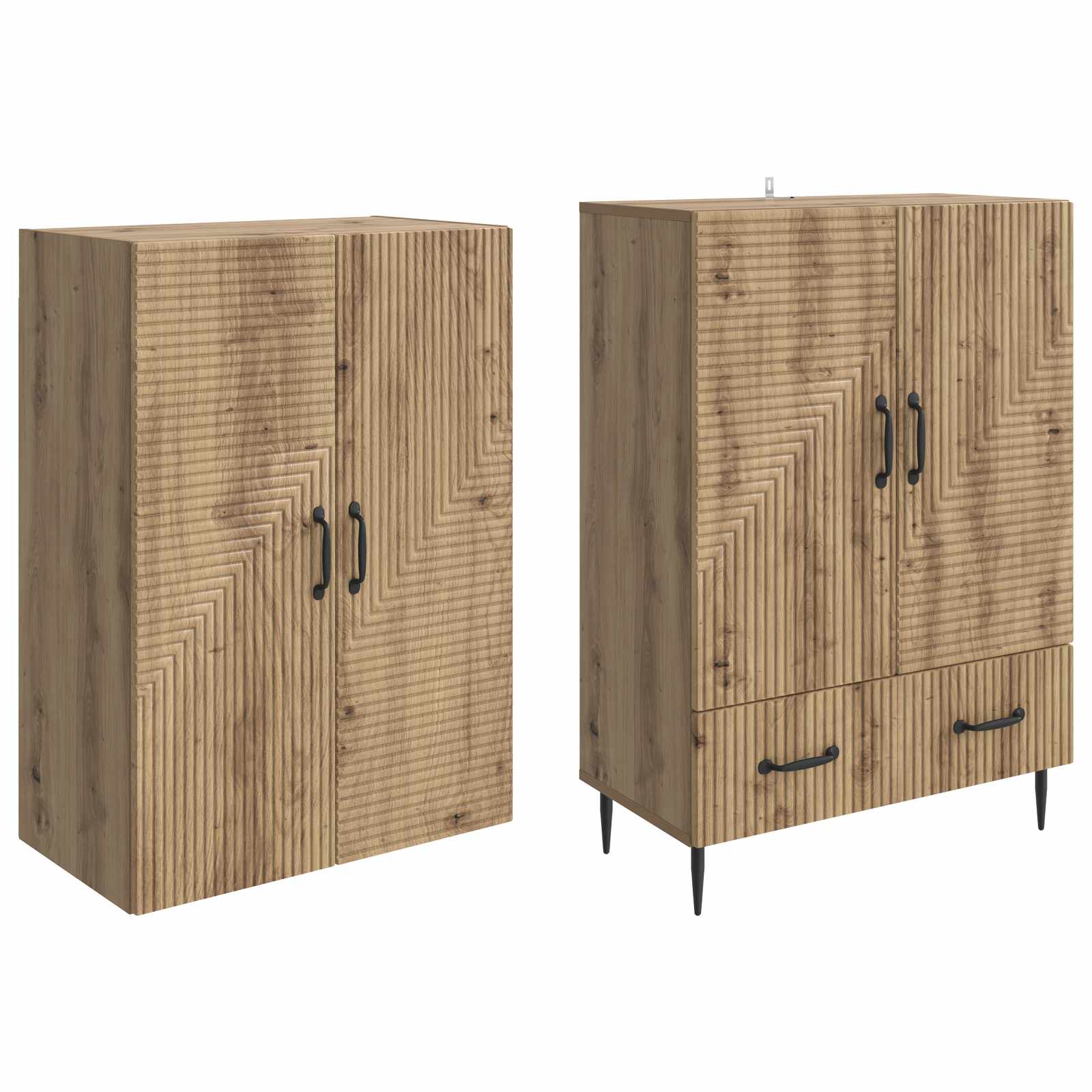 Set ormara 2 pcs 66 x 34,5 x 95 cm Konstruirano drvo
