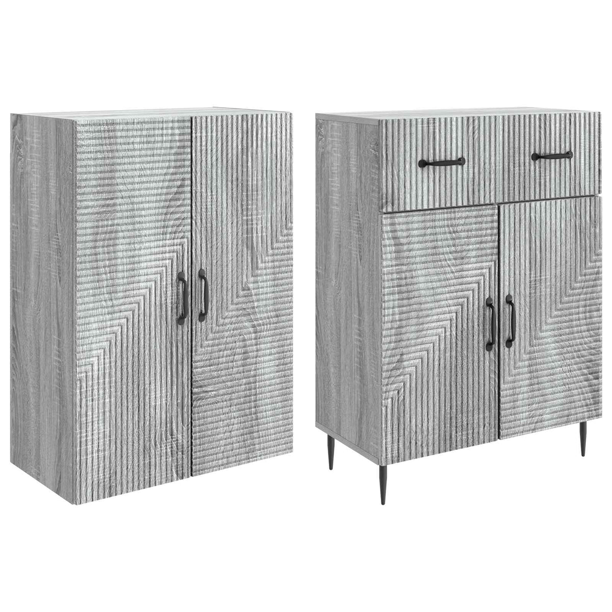Set ormara 2 kom. Siva Sonoma Konstruirano drvo 66 x 34,5 x 89,5 cm