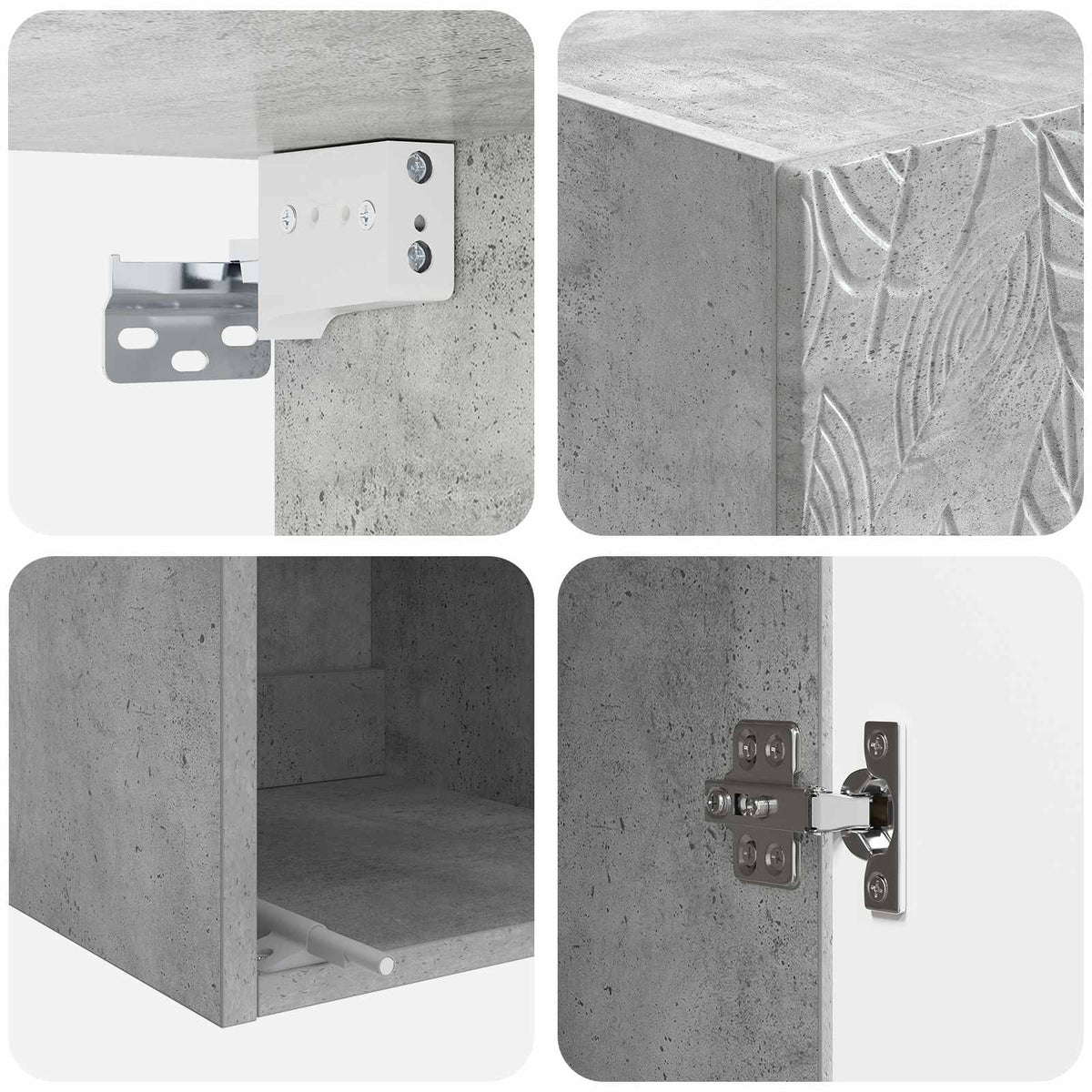 Set ormara 2 kom. Betonska siva Konstruirano drvo 33 x 34,5 x 90 cm