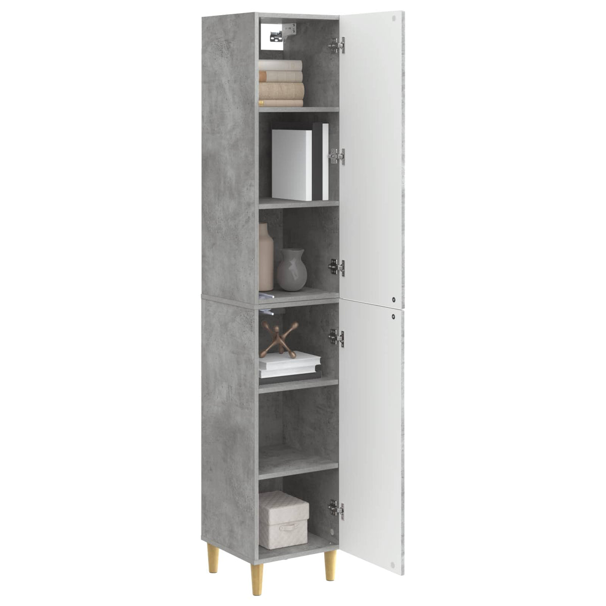 Set ormara 2 kom. Betonska siva Konstruirano drvo 33 x 34,5 x 90 cm