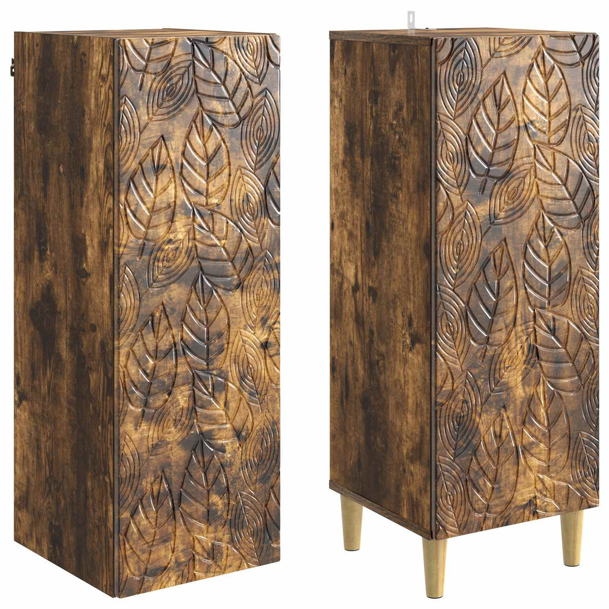 Set ormara 2 kom. Dimljeni hrast Konstruirano drvo Smeđa 33 x 34,5 x 90 cm
