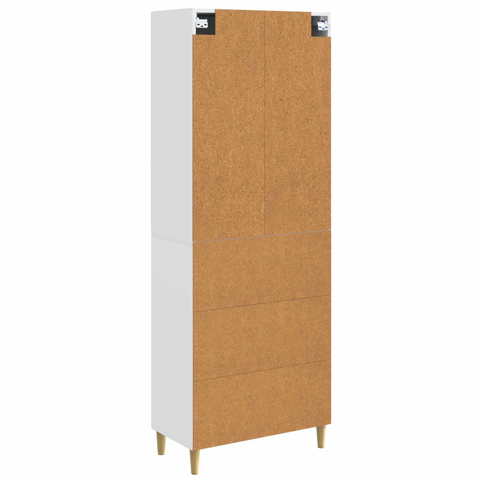 Set ormara 2 pcs Bijela visokog sjaja 66 x 34,5 x 90 cm