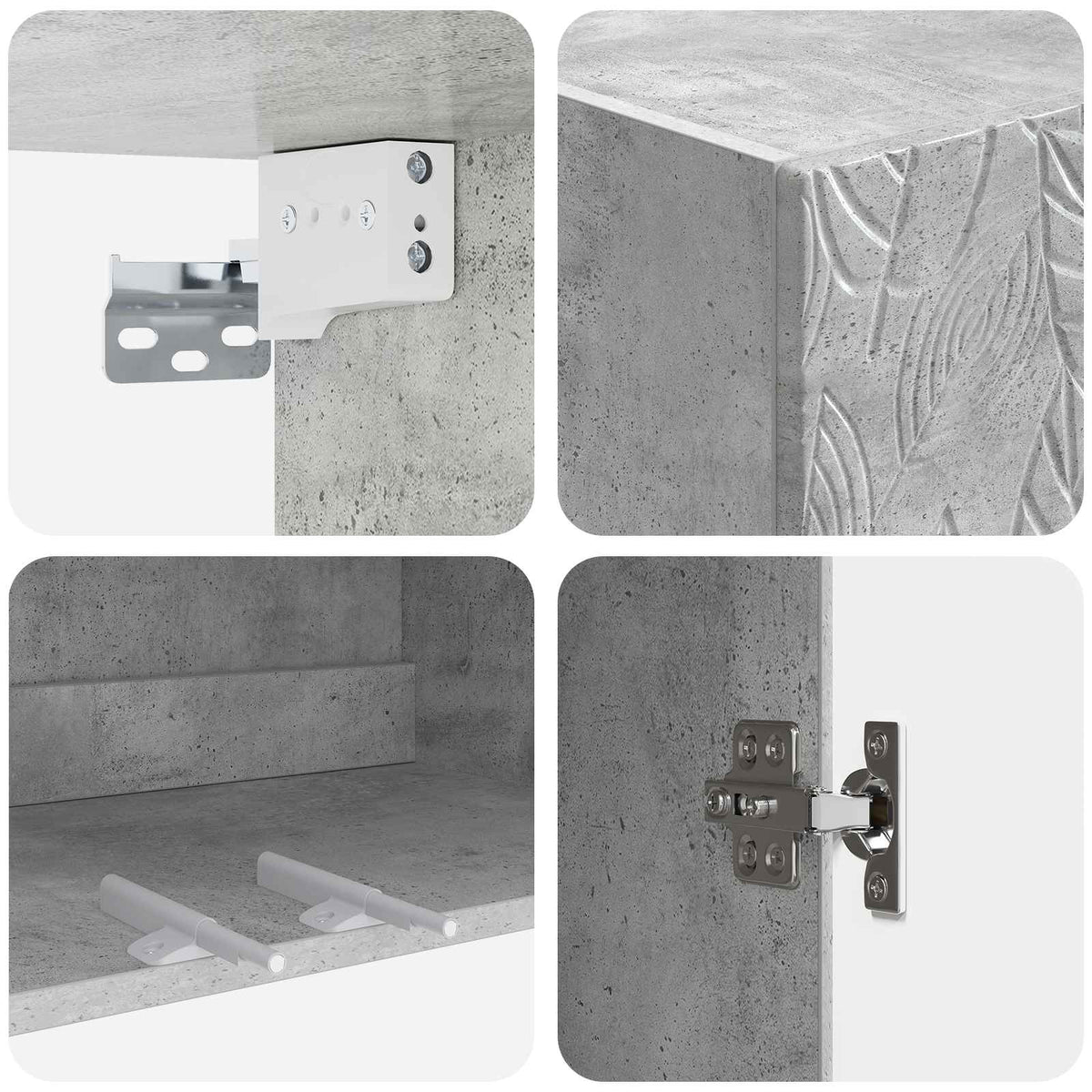 Set ormara 2 kom. Betonska siva Konstruirano drvo 66 x 34,5 x 90 cm