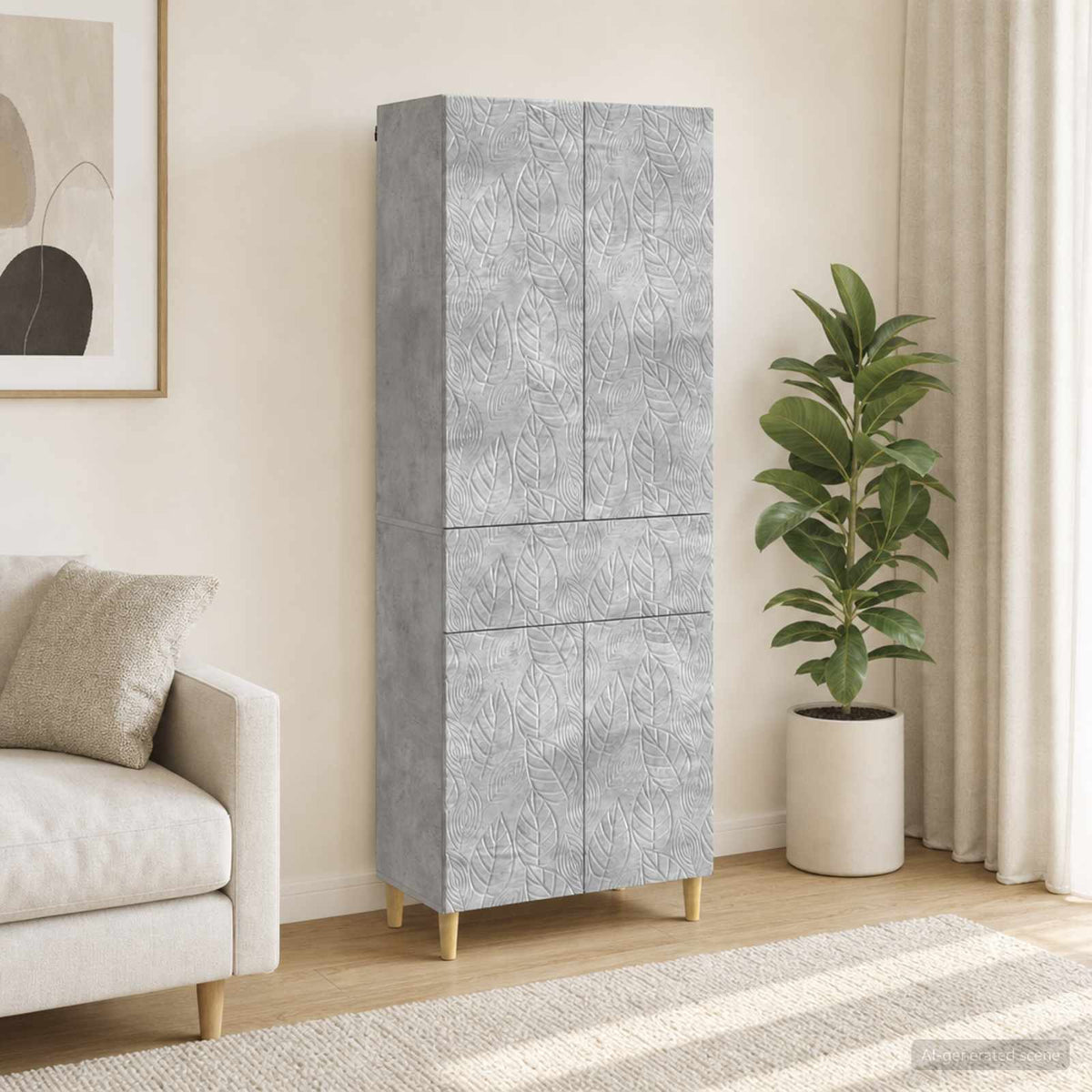 Set ormara 2 kom. Betonska siva Konstruirano drvo 66 x 34,5 x 90 cm