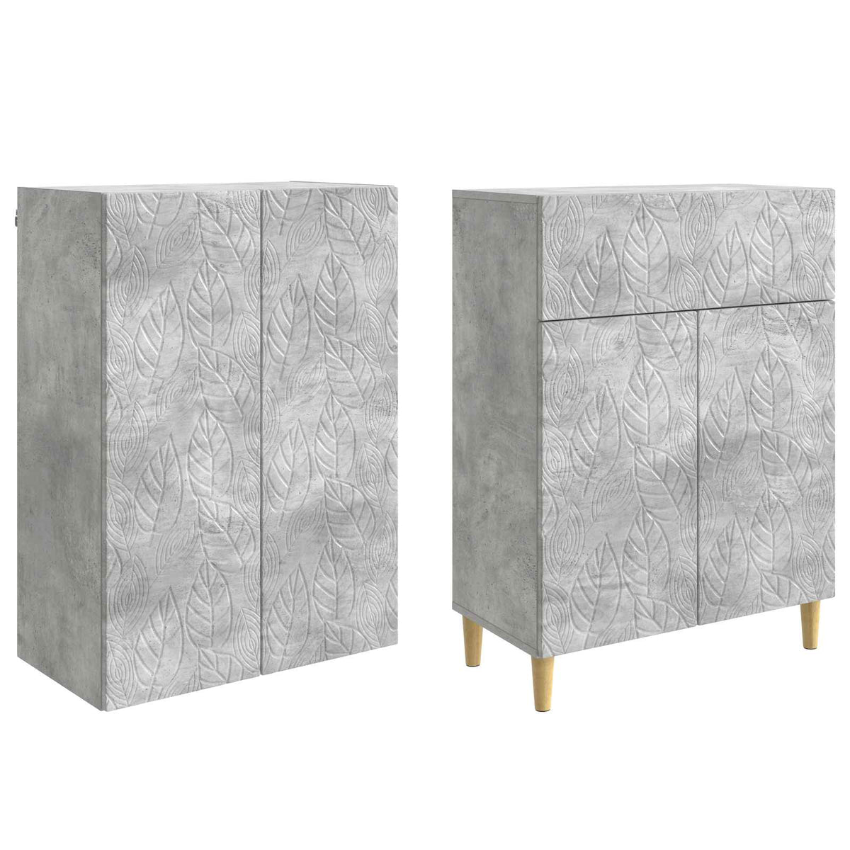 Set ormara 2 kom. Betonska siva Konstruirano drvo 66 x 34,5 x 90 cm