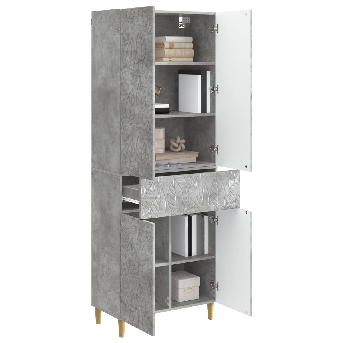 Set ormara 2 kom. Betonska siva Konstruirano drvo 66 x 34,5 x 90 cm
