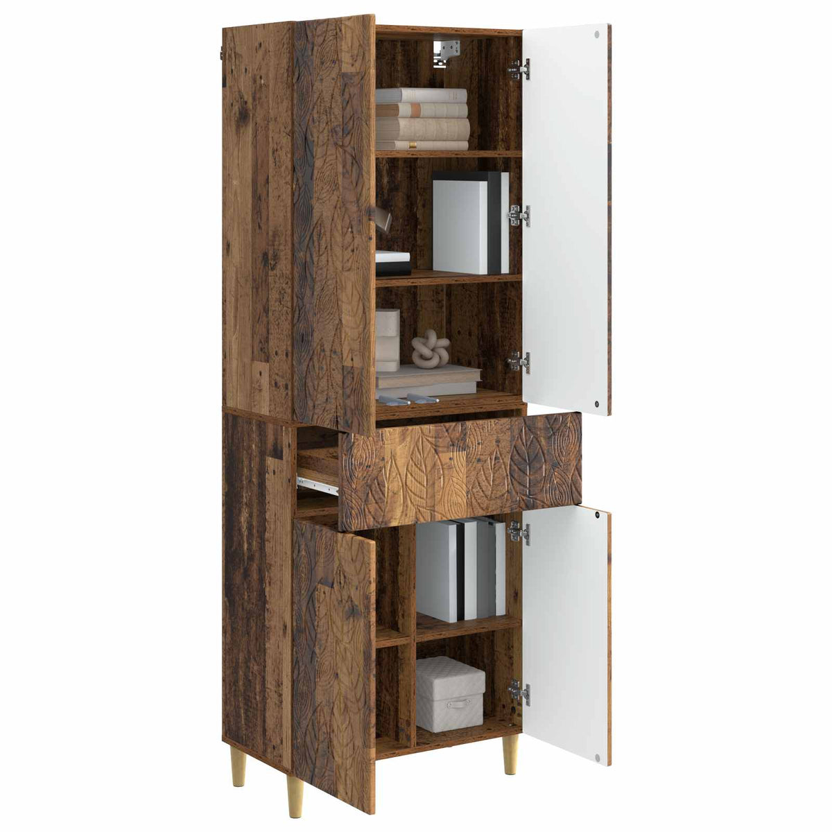 Set ormara 2 kom. Staro drvo Konstruirano drvo Smeđa 66 x 34,5 x 90 cm