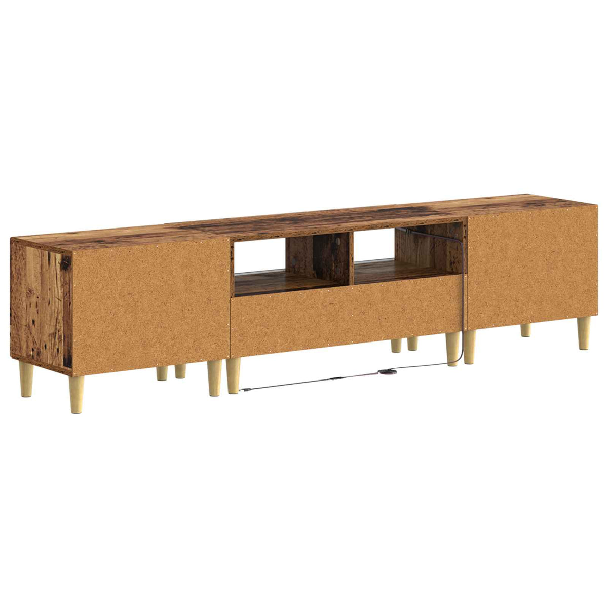 3-dijelni LED TV kabinet DELFT Staro drvo Konstruirano drvo