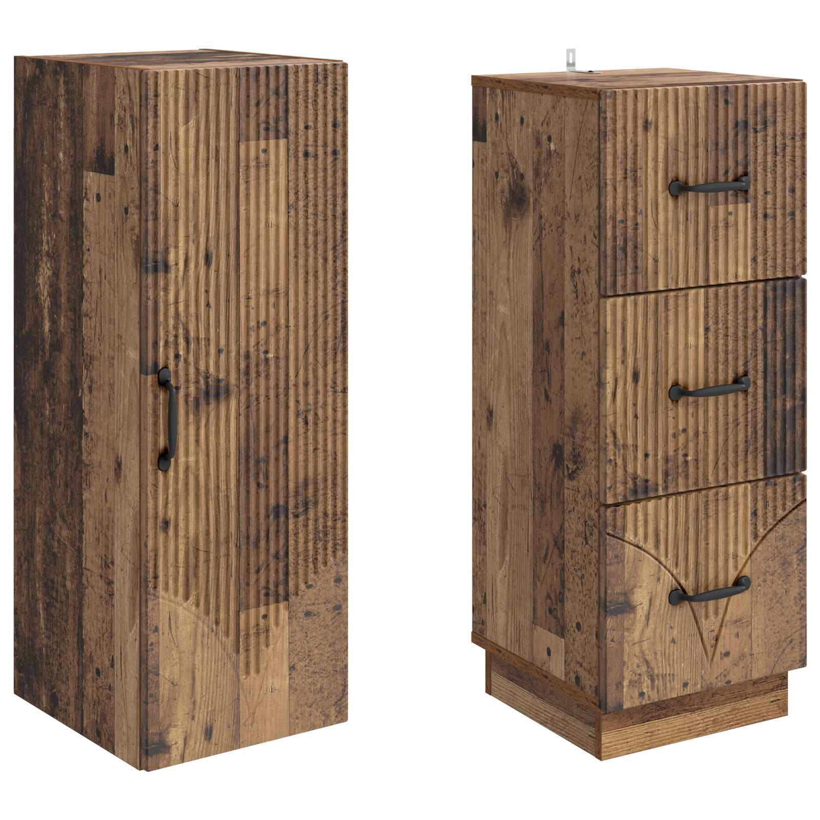 Set ormara 2 pcs Staro drvo 33 x 34,5 x 87 cm Konstruirano drvo