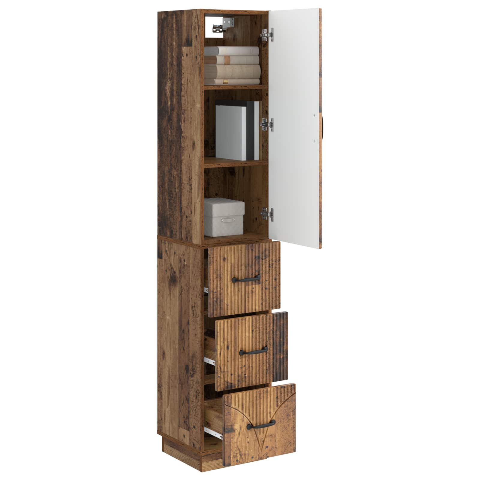 Set ormara 2 pcs Staro drvo 33 x 34,5 x 87 cm Konstruirano drvo