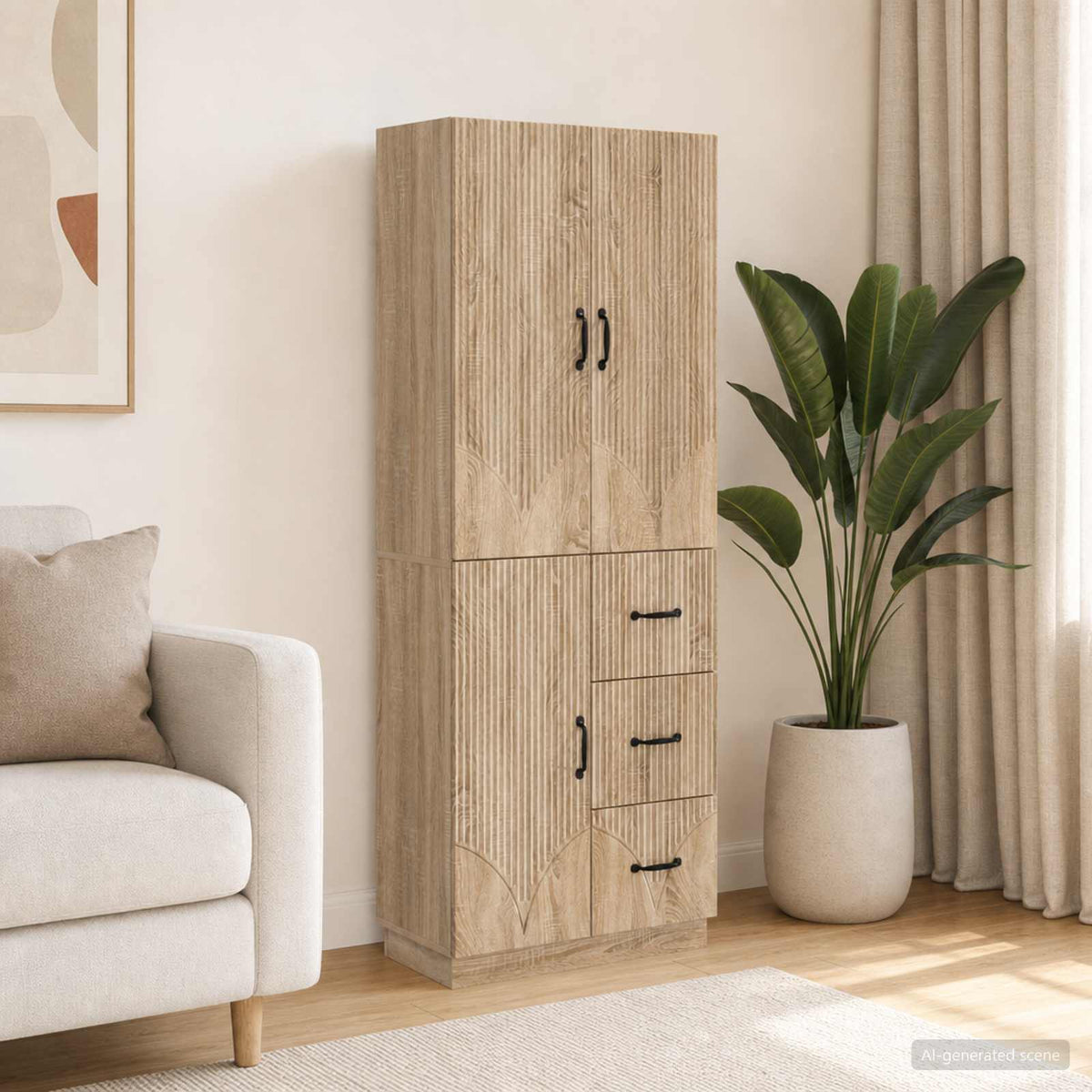 Set ormara 2 kom. Hrast sonoma Konstruirano drvo Smeđa 66 x 34,5 x 87 cm