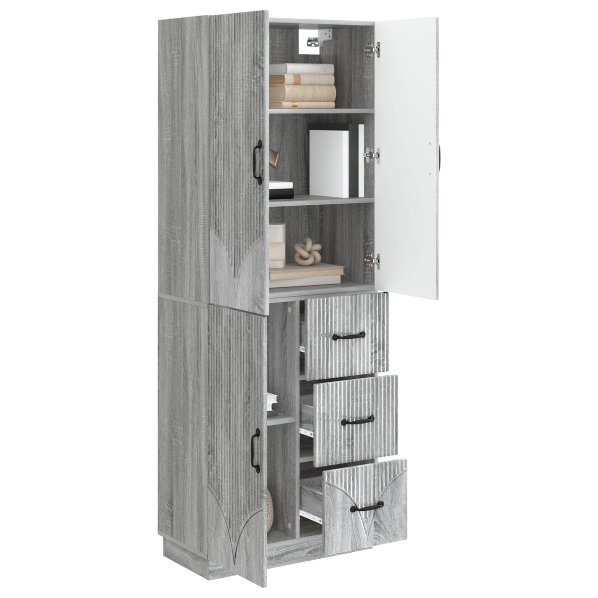 Set ormara 2 kom. Siva Sonoma Konstruirano drvo 66 x 34,5 x 87 cm