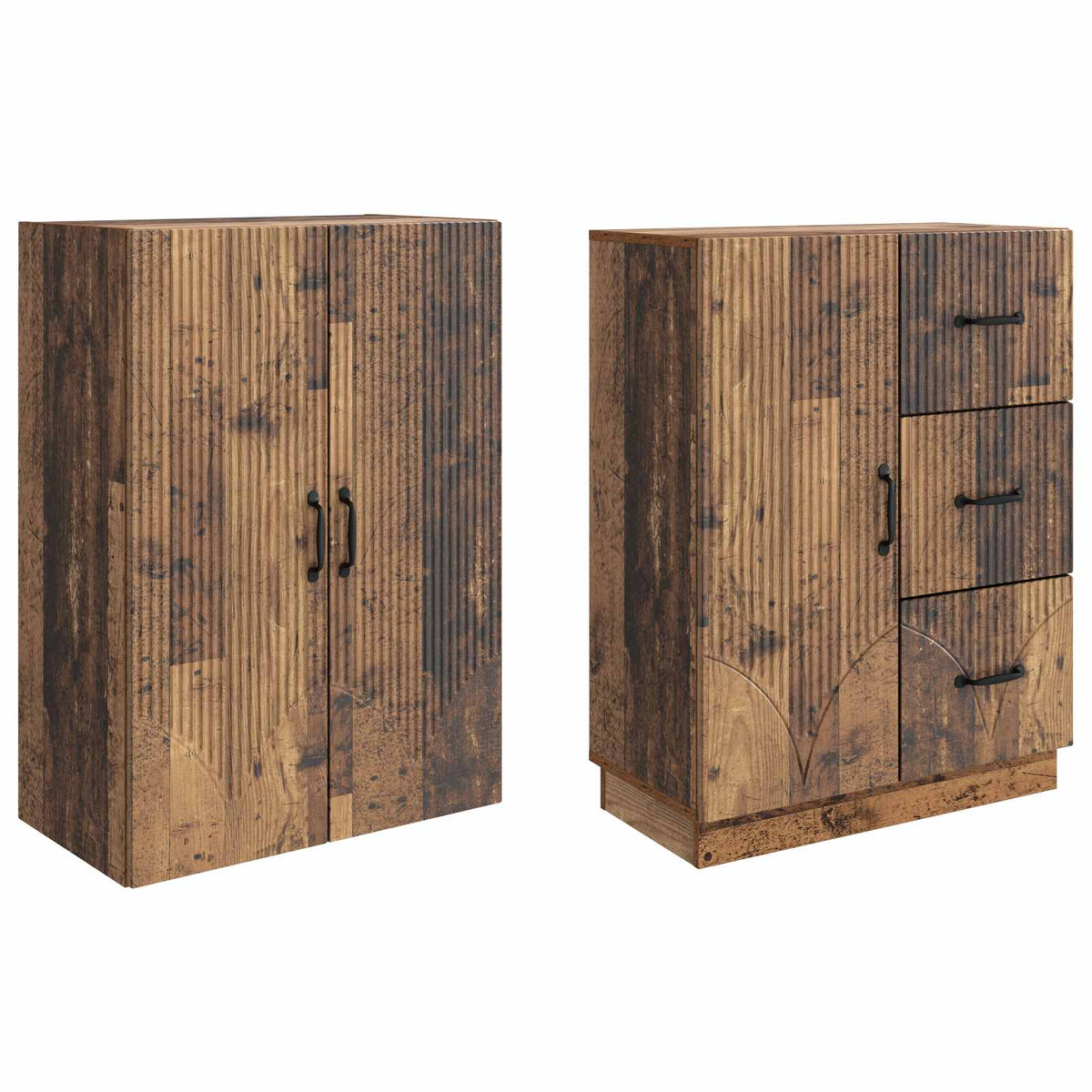 Set ormara 2 kom. Staro drvo Konstruirano drvo Smeđa 66 x 34,5 x 87 cm